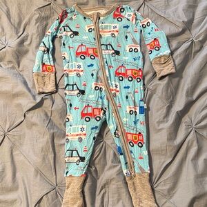 Little Sleepies Emergency Vehicle Print zippy one piece pajamas 3-6M